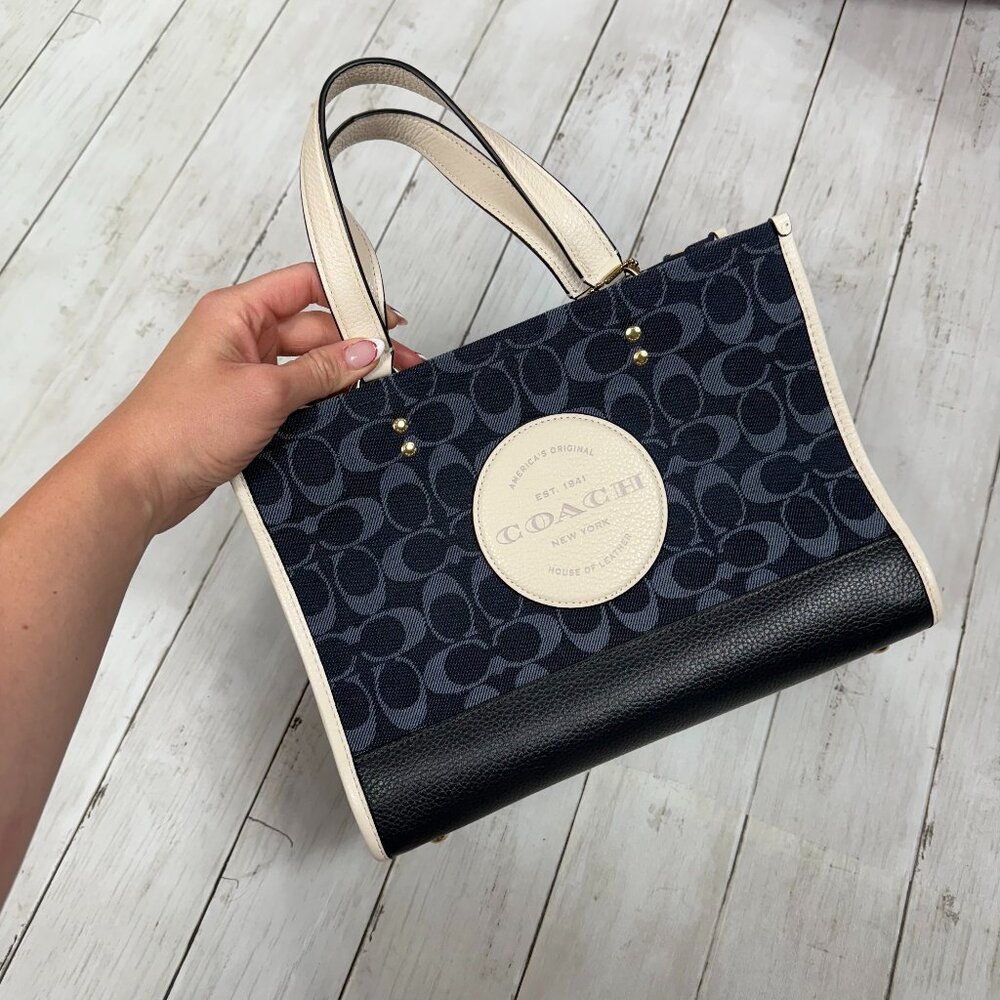 Coach Dempsey Carryall Signature Jacquard Denim Multi Purse
